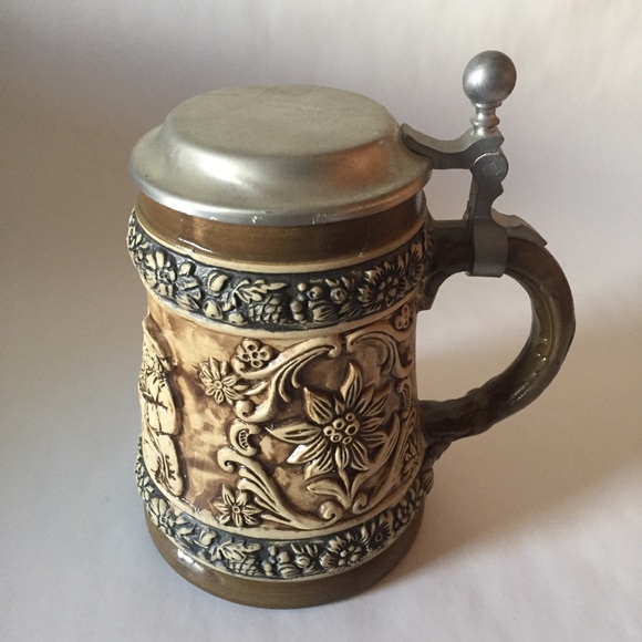 Intriguing Antique stone beer stein by Gerzit  Decorative only. Ideal Condition - Picture 2 of 5